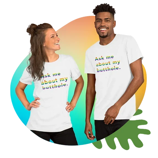 TUSHY Rainbow Butthole T-shirt